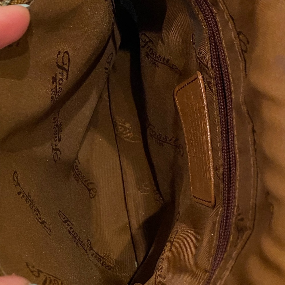 Fossil Brown Leather Crossbody Bag/Purse - Picture 6 of 15